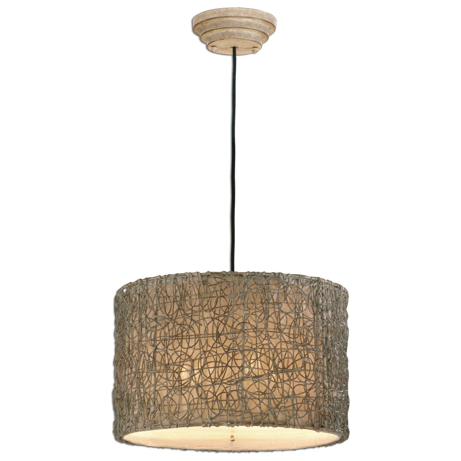 Uttermost Lighting Fixtures Pendant Lights 21105 Knotted Rattan 3